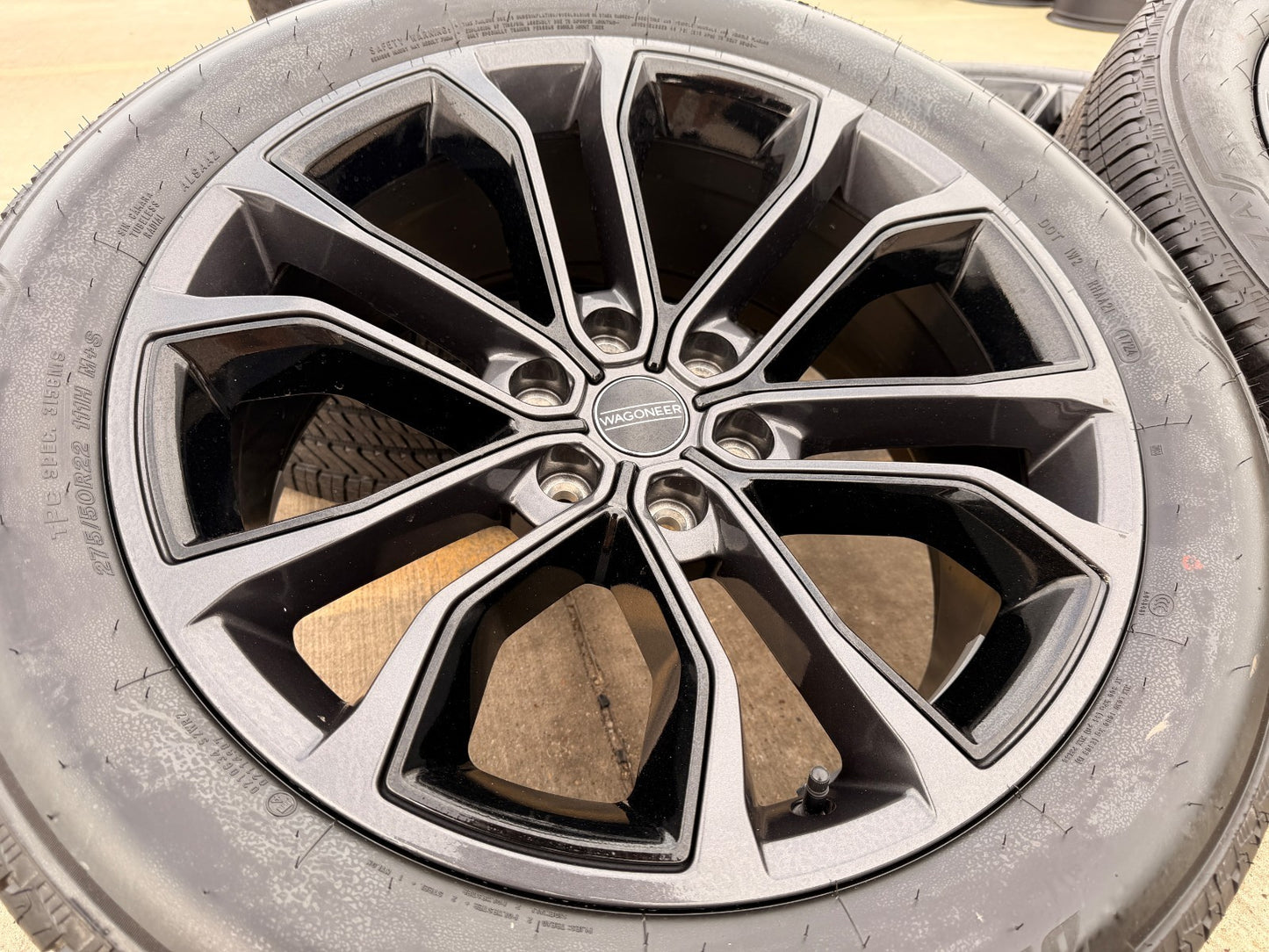 22" Jeep Grand Wagoneer OEM 9279 Obsidian rims wheels RAM 1500 2023 2024 2025