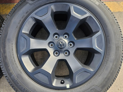 20" Dodge Ram 1500 OEM Laramie Black 2680 wheels rims 2024 2025 2026 MICHELIN