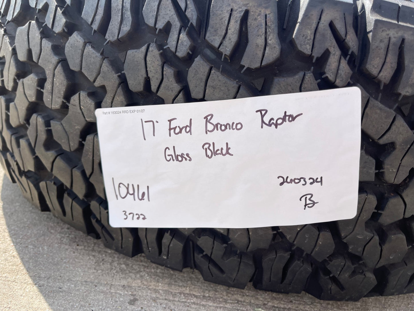 17" Ford F-150 Raptor Bronco OEM 10461 rim wheel spare 2024 2025 2026 BFG 37"