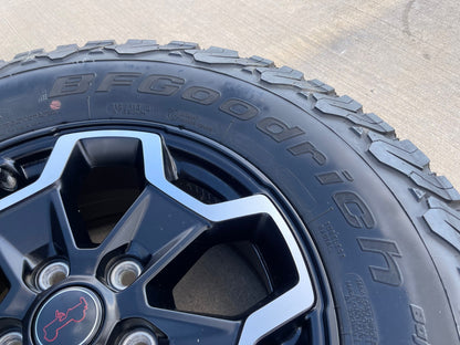 17" Jeep Wrangler RUBICON OEM wheels rims tires 9237 SET black BFG 33"