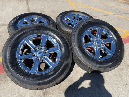 18" Ford F-150 Lariat OEM 10613 95922 CHROME rims wheels Expedition MICHELIN NEW