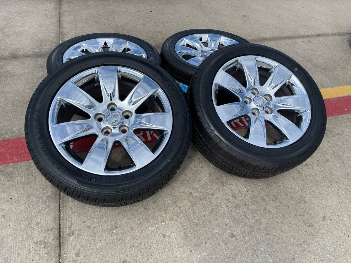 18" Buick Regal Lacrosse Allure OEM 4095 wheels rims CHROME NEW tires