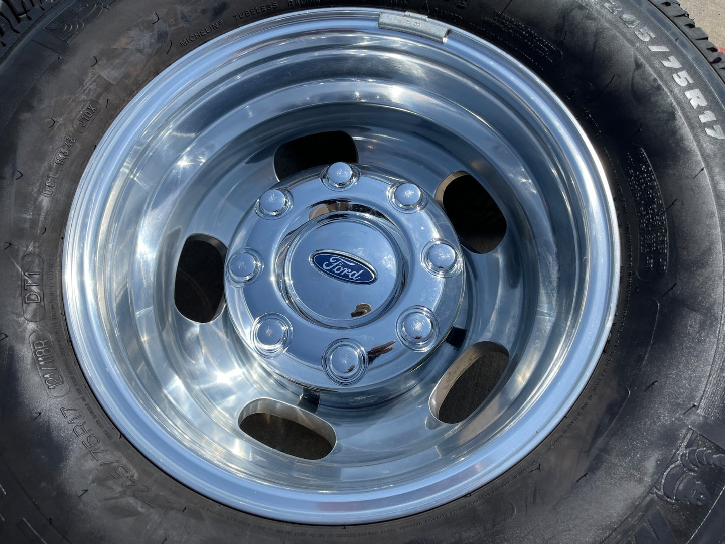 17" Ford F-350 Dually OEM 10477 10478 rims wheels SET tires MICHELIN A/T2 NEW