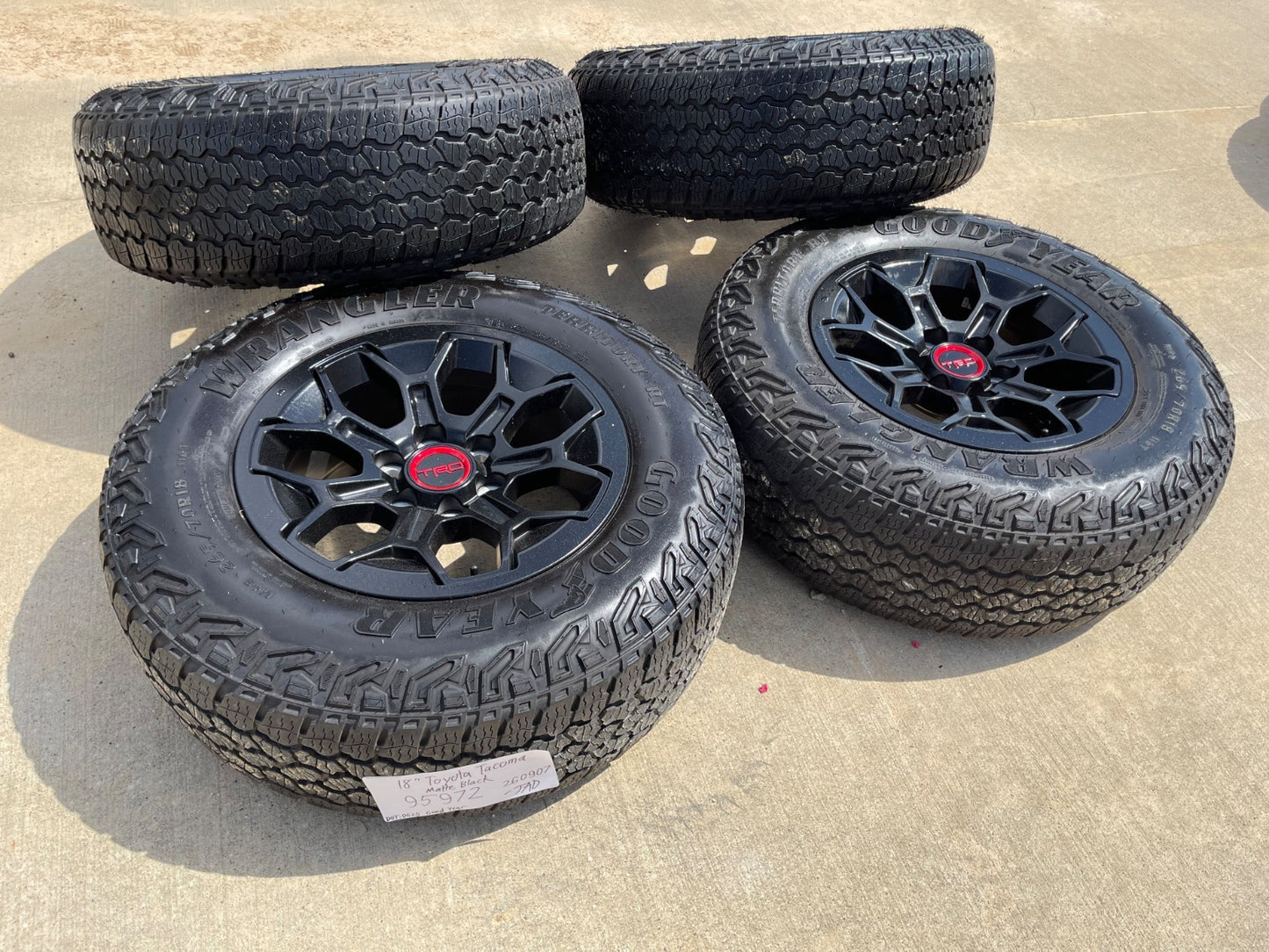 18" Toyota Tacoma 4Runner TRD OEM 95972 wheels rims SET 2025 2026 2027 GOODYEAR