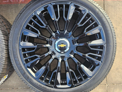 24" Chevy Tahoe Silverado OEM High Country wheels rims 2025 2026 NEW MICHELIN