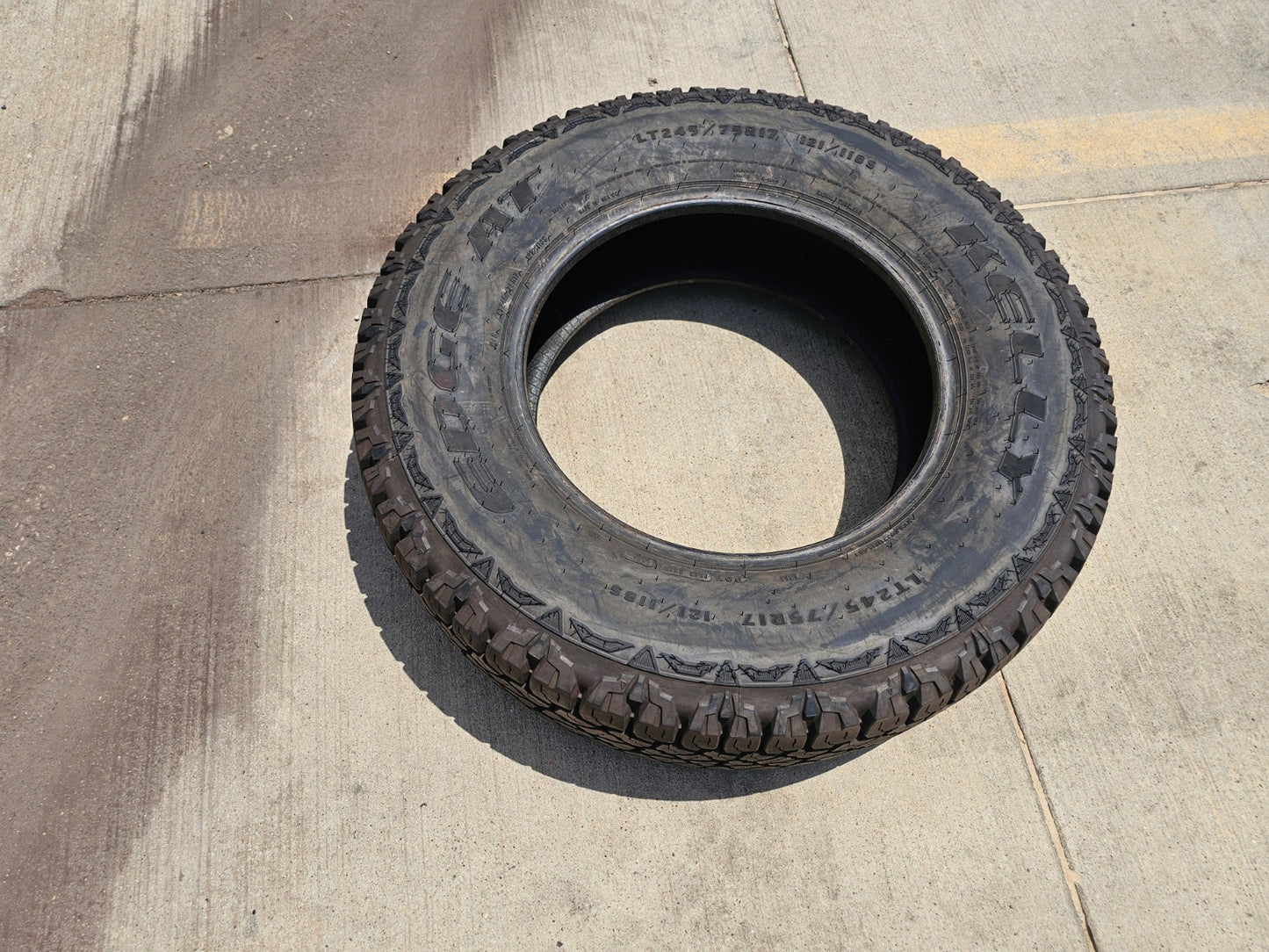 (1) 245/75/17 Kelly Edge A/T tire 245/75R17 M+S 121S LT 10 ply LRE NEW
