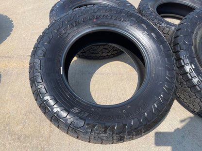 (4) 265/70/18 Toyo Open Country A/T3 tires SET 116H M+S 265/70R18 TAKE OFFS NEW