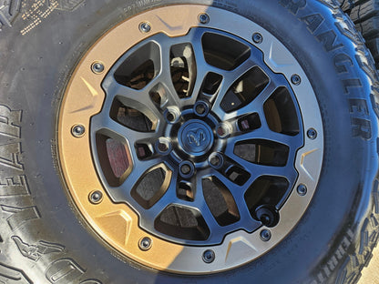 18" Dodge Ram 1500 TRX Beadlock OEM bronze RHO wheels rims 2735 tires NEW 35"