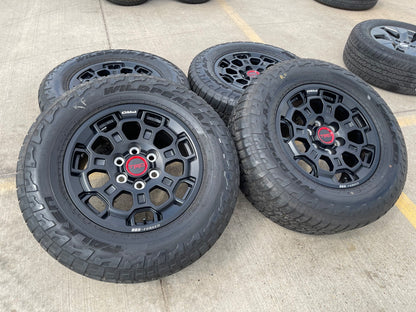 18" Toyota Tundra TRD BBS FORGED OEM black 95458 wheels rims Sequoia FALKEN A/T3