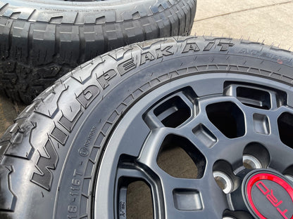 18" Toyota Tundra TRD BBS FORGED OEM black 95458 wheels rims Sequoia FALKEN A/T3