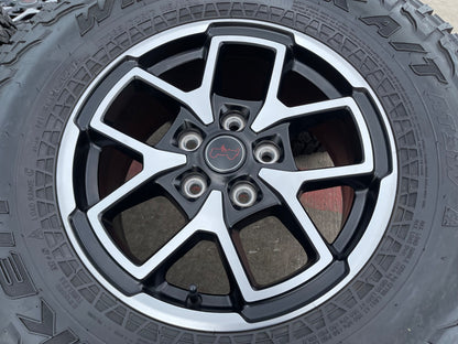 17" Jeep Wrangler Rubicon OEM 95730 9327 wheels rims Gladiator FALKEN A/T 33"