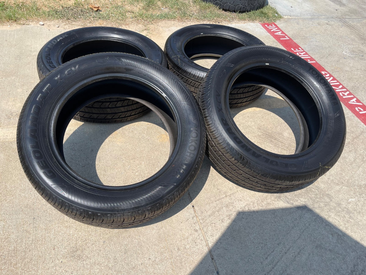 (4) 265/55/20 Yokohama Geolander X-CV tires 113V XL 265/55R20 TAKE OFFS SET NEW
