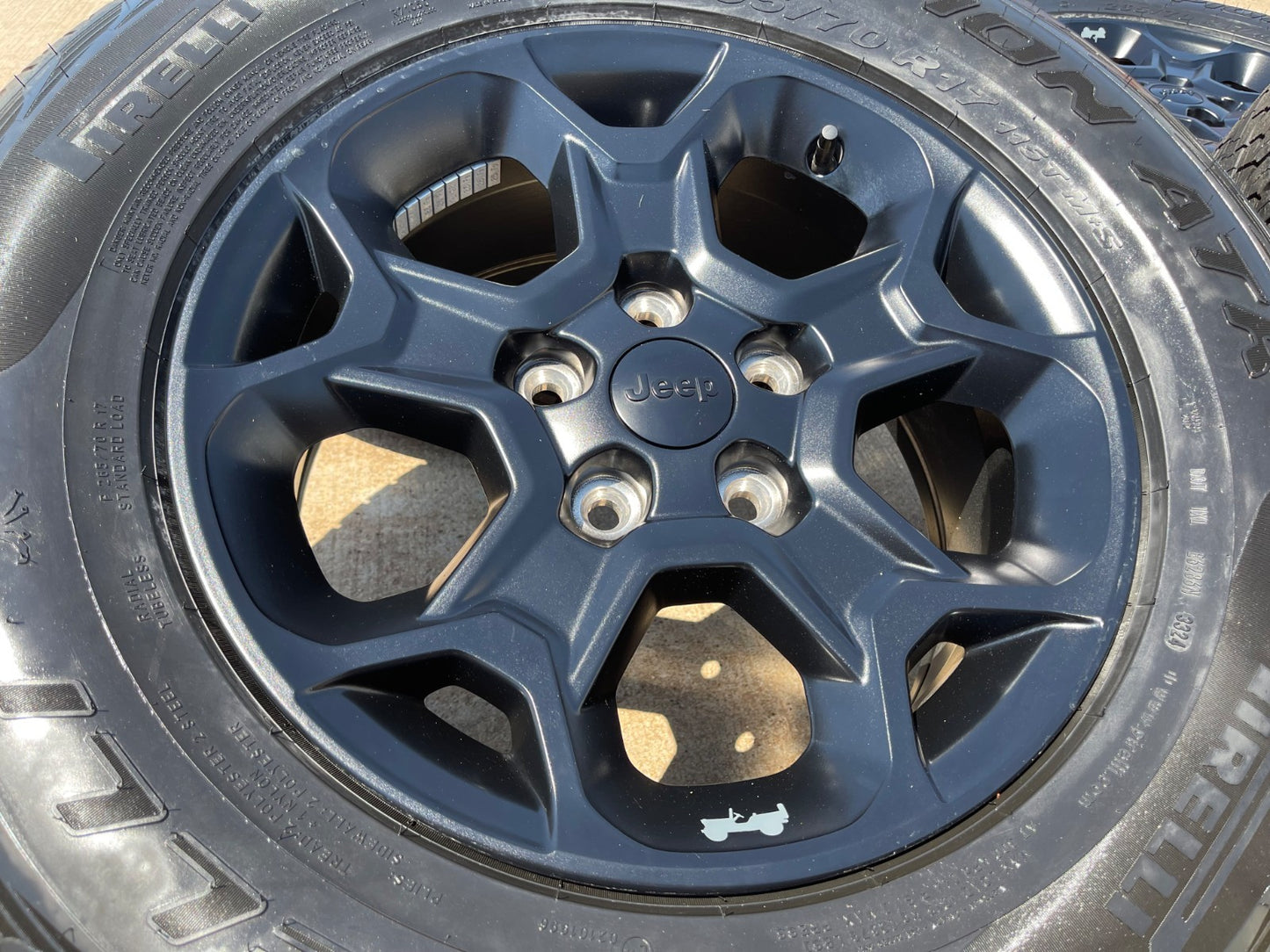 17" Jeep Wrangler Rubicon OEM wheels rims Gladiator 96832 9282 PIRELLI A/T NEW