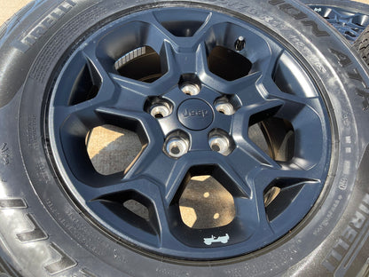 17" Jeep Wrangler Rubicon OEM wheels rims Gladiator 96832 9282 PIRELLI A/T NEW