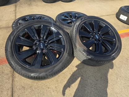 22" Lincoln Navigator OEM rims wheels Black Label 95384 10496 tires PIRELLI NEW