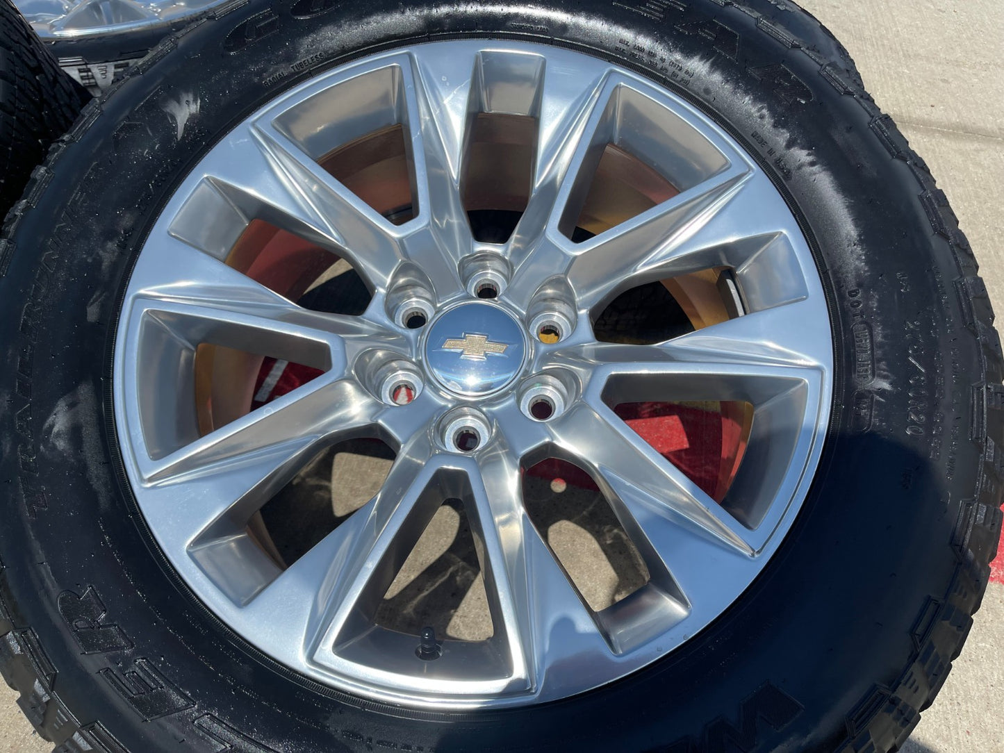 20" Chevy Tahoe Silverado LTZ 5920 OEM wheels rims Yukon SET GOODYEAR A/T