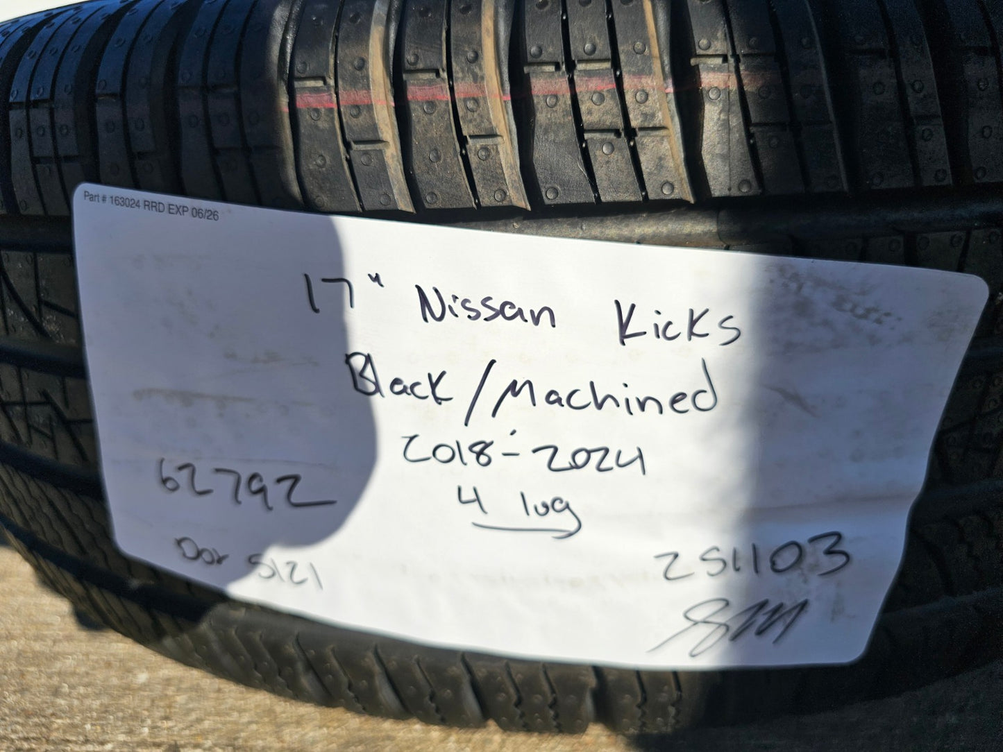 17" Nissan Kicks OEM 62792 wheels rims tires NEW