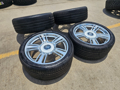 21" Rolls Royce Wraith Ghost Dawn OEM wheels rims tires 5x120 CONTINENTAL