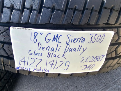 18" GMC Sierra 3500 DENALI Dually rims wheels OEM 14127 14129 SET 2025 2026 NEW