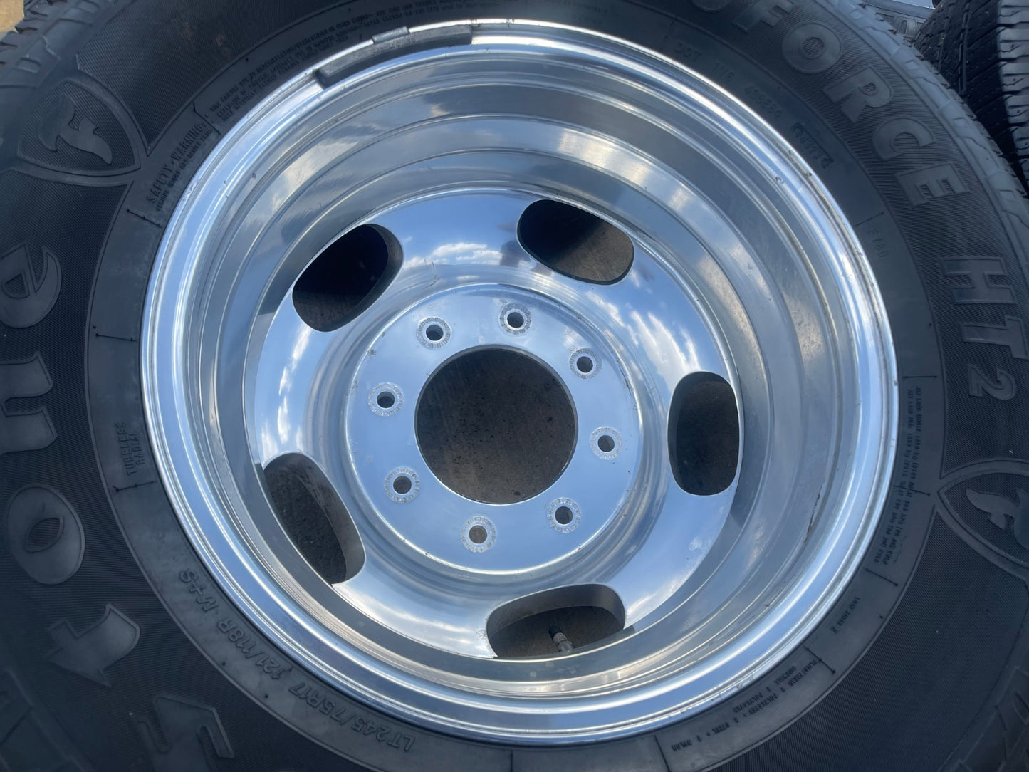 17" Ford F-350 Dually OEM 3618 3619 rims wheels SET tires FIRESTONE