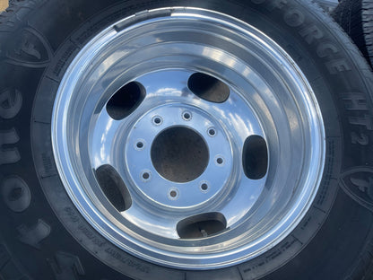 17" Ford F-350 Dually OEM 3618 3619 rims wheels SET tires FIRESTONE