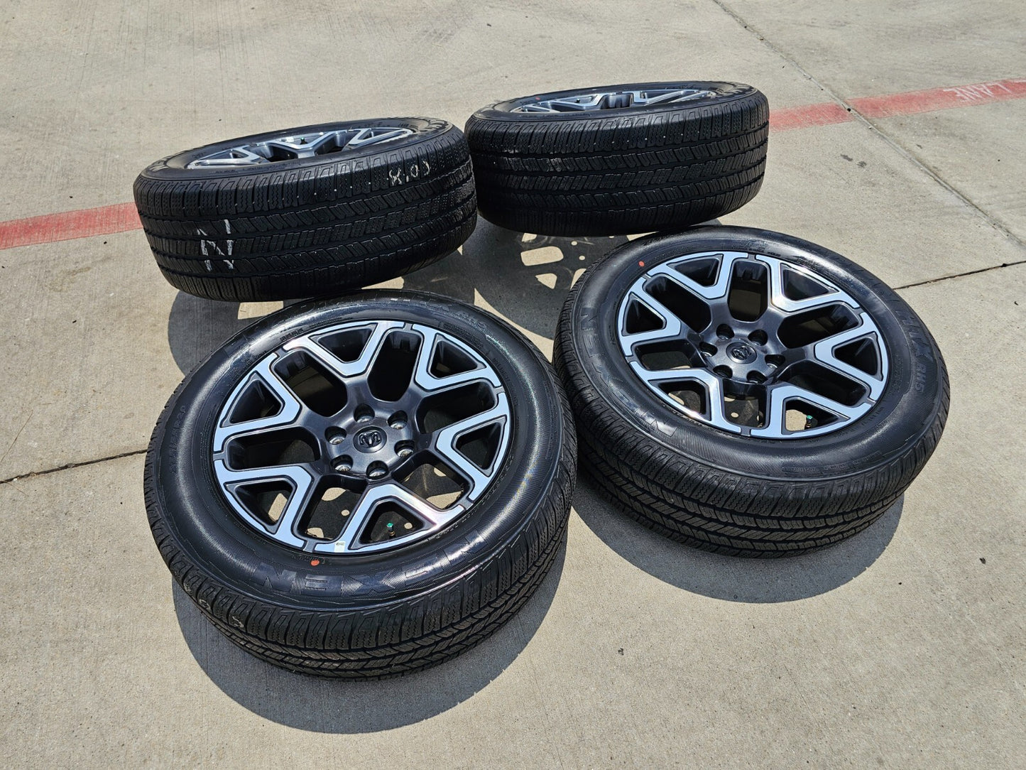 20" Dodge Ram 1500 OEM Laramie wheels rims tires 68583860AA 2024 2025 NEW
