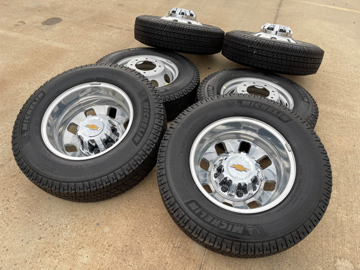 18" Chevy Silverado GMC Sierra 3500 Dually rims wheels OEM 14127 14129 SET NEW