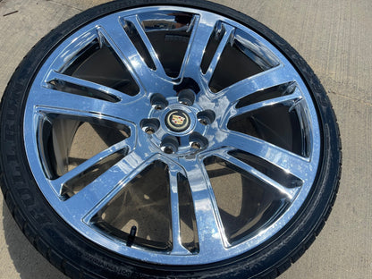 24" Cadillac Escalade Platinum OEM Replica 4738 wheel rim tire CHROME spare