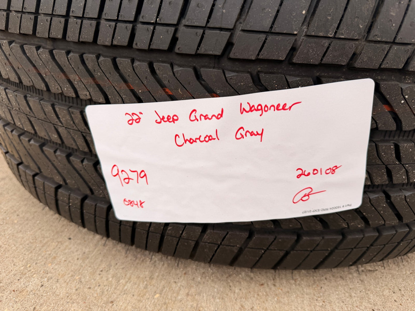 22" Jeep Grand Wagoneer OEM 9279 Obsidian rims wheels RAM 1500 2023 2024 2025