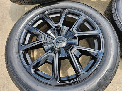 22" Chevy Tahoe Silverado RST OEM black 14035 wheels rims tires