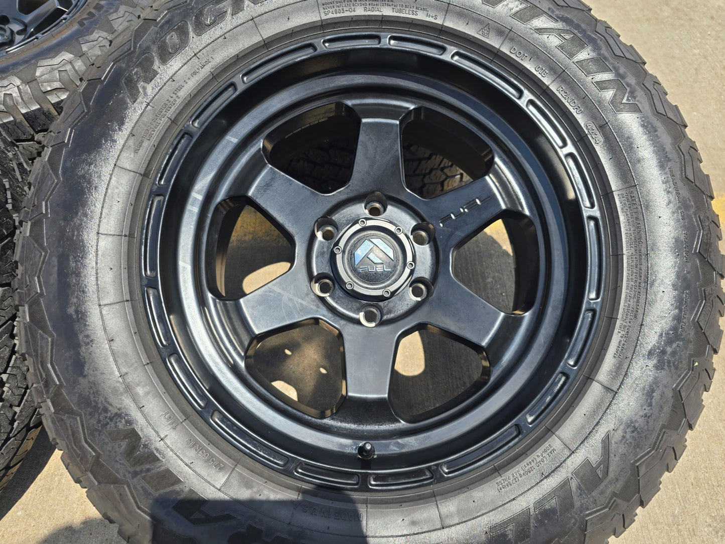 18x9 Fuel Shok D644 Chevy Silverado RAM Tacoma wheels rims 6x139 6x5.5 tires