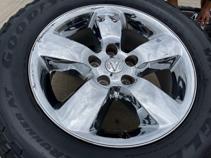 (4) 20" Dodge Ram 1500 OEM wheels rims chrome tires 2495