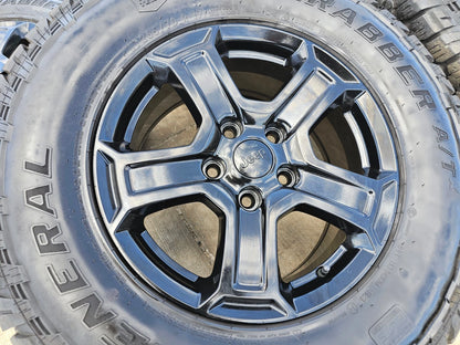 17" Jeep Wrangler Rubicon OEM Black wheels rims 9216 Gladiator GENERAL A/TX