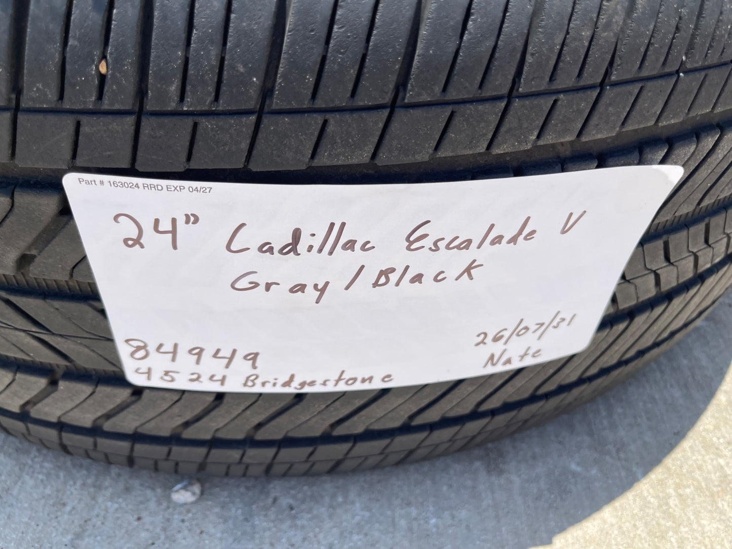 24" Cadillac Escalade V PLATINUM OEM wheels rims tires 2024 2025 2026 2027 SET