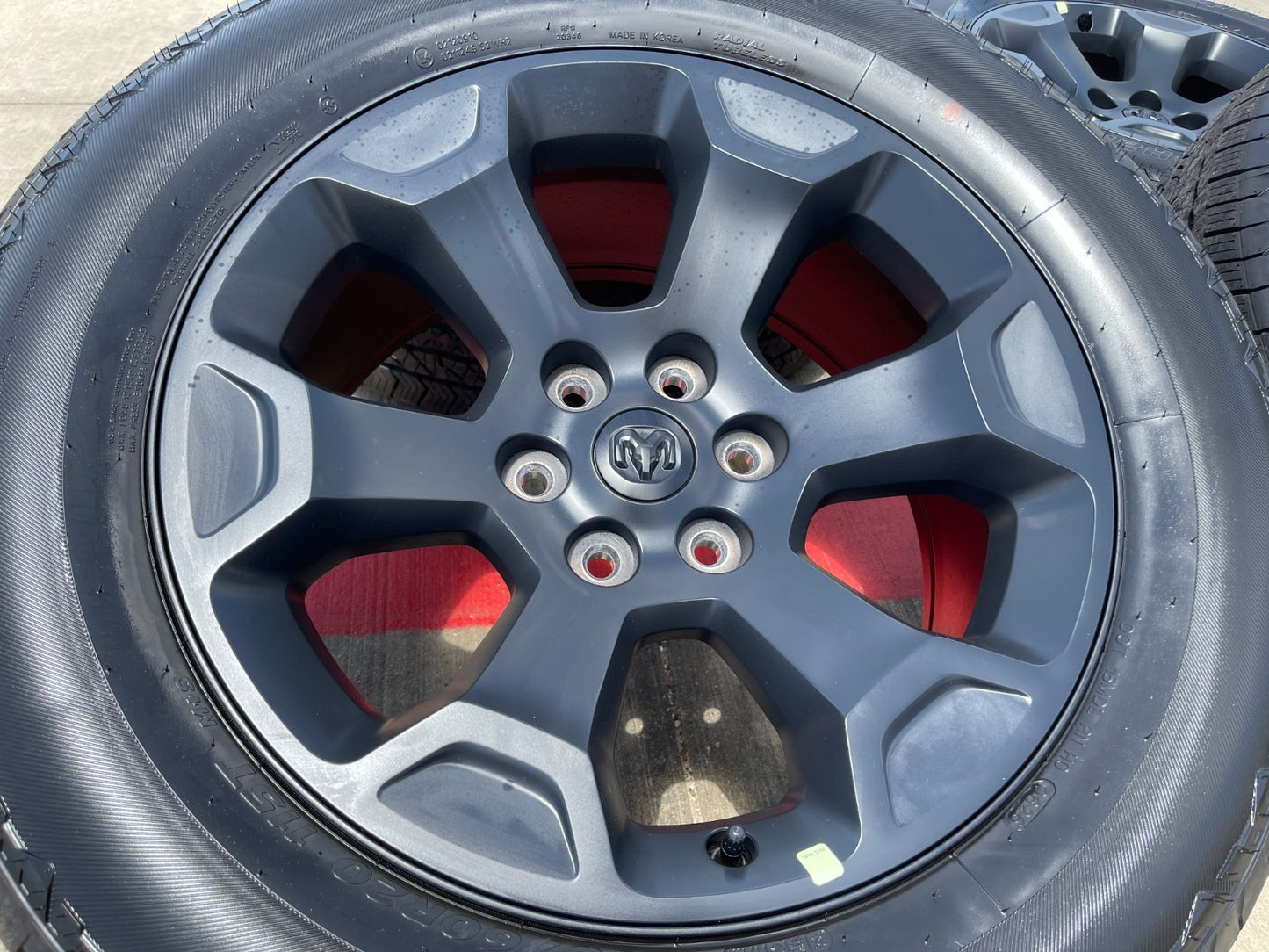 20" Dodge Ram 1500 OEM Laramie 2462 2680 wheels rims tires HANKOOK A/T2 NEW