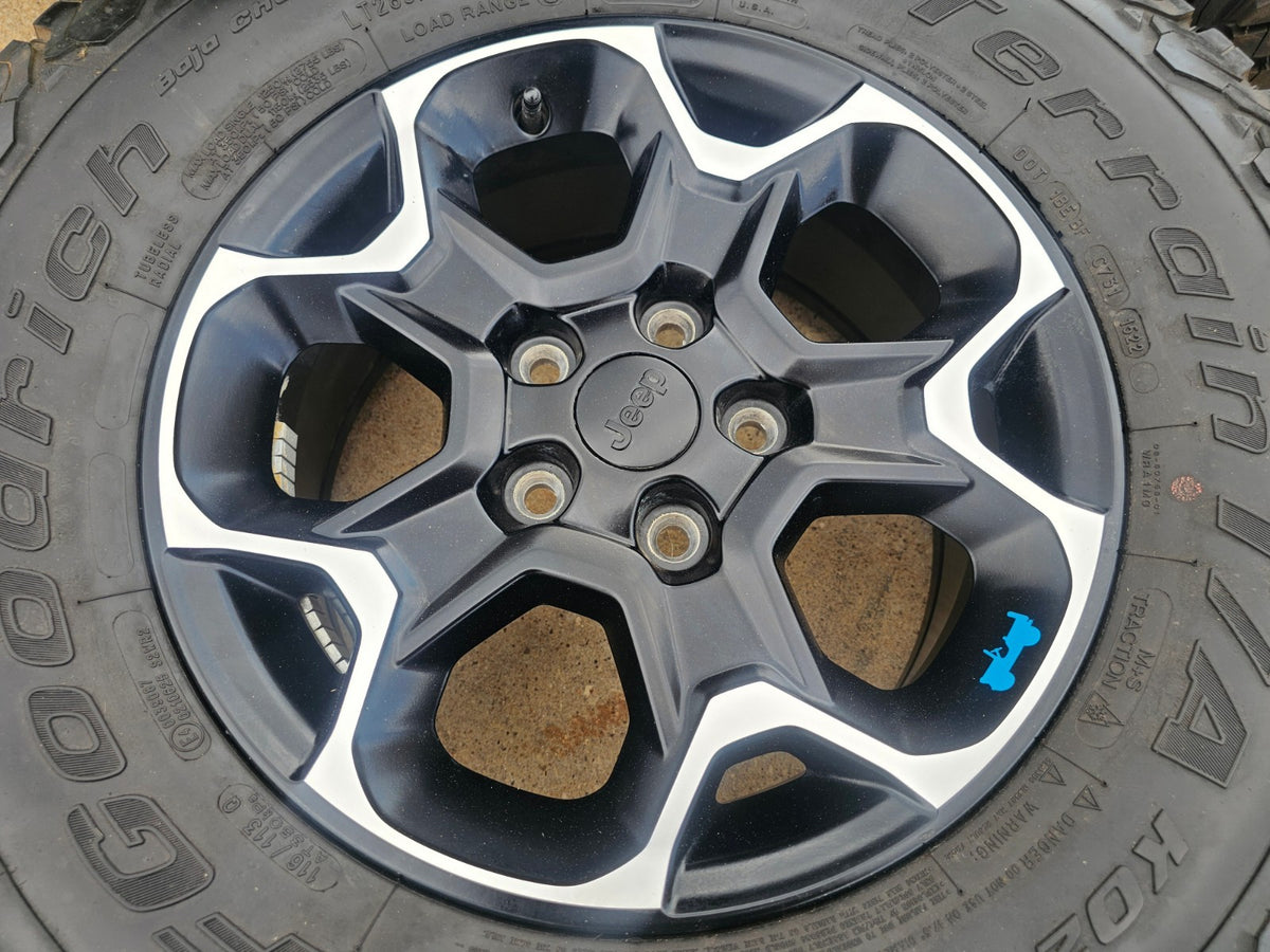17" Jeep Wrangler Rubicon OEM wheels rims Gladiator 96832 9282 BFG KO2 A/T 33"