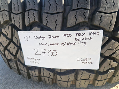 18" Dodge Ram 1500 TRX Beadlock OEM 2735 RHO wheels rims SET 2024 2025 2026
