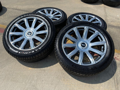 22" Cadillac Escalade Platinum OEM wheels rims 95078 4874 tires MICHELIN NEW