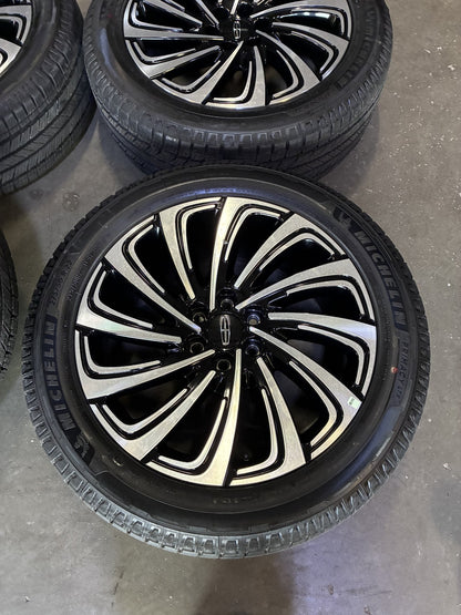 22" Lincoln Navigator OEM 10666 rims wheels BLACK LABEL MICHELIN NEW