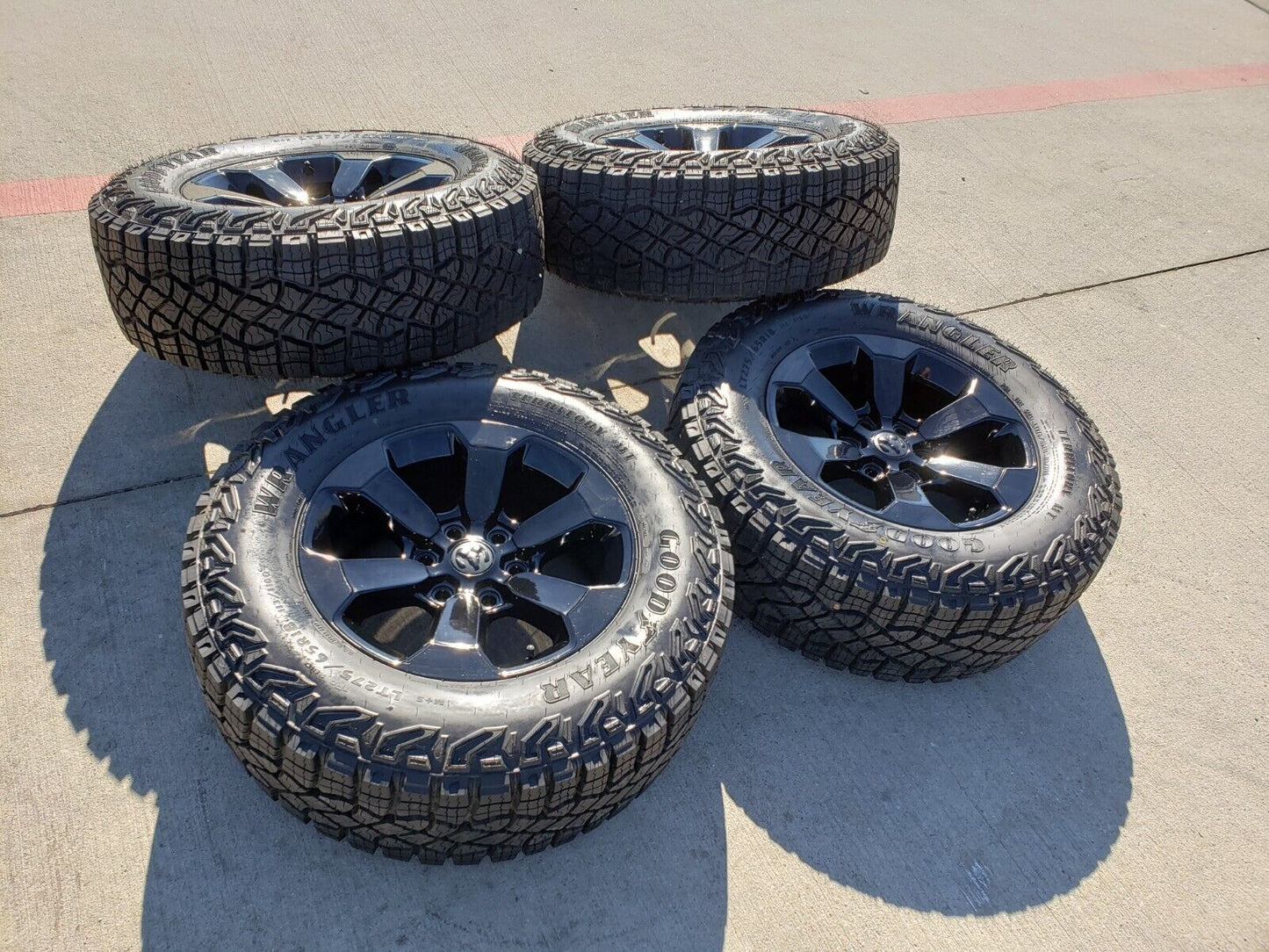 18" Dodge Ram 1500 Rebel Black OEM wheels rims 2671 tires 2023 2024 2025 NEW