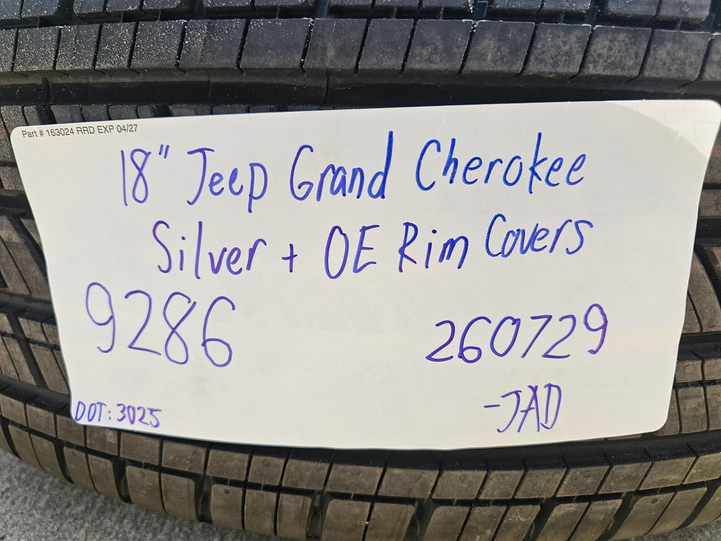 18" Jeep Grand Cherokee L OEM wheels rims 9286 Durango 2025 2026 MICHELIN NEW