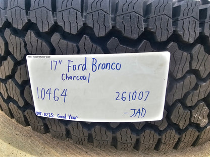 (1) 17" Ford Bronco HERITAGE SASQUATCH wheel rim 10464 GOODYEAR A/T 35" NEW