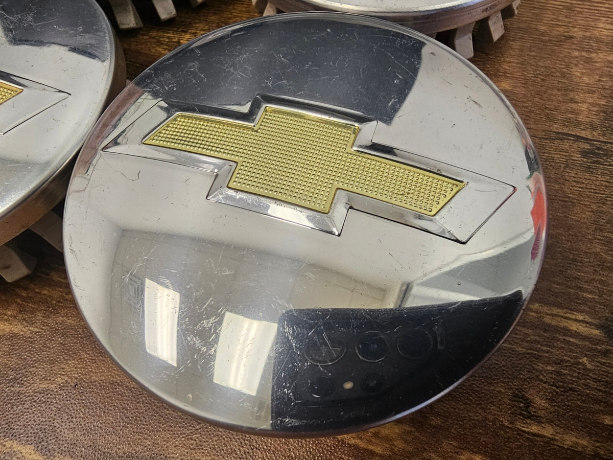 (4) 3.25" Chevy Silverado 1500 Tahoe Suburban OEM center caps C5652 83MM