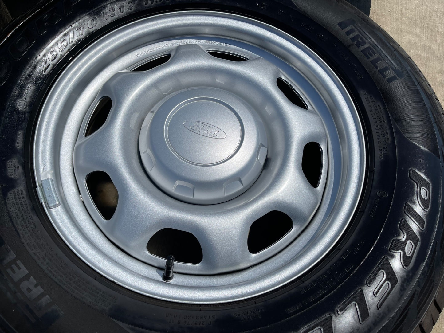 17" Ford F-150 OEM rims wheels 3857 steel SET PIRELLI A/T