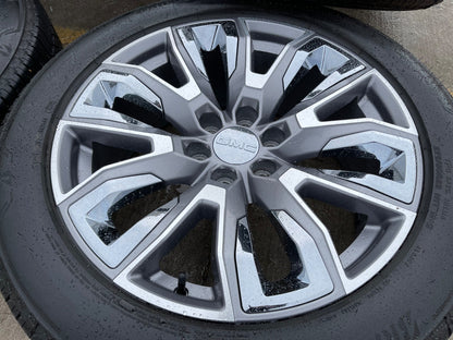 22" GMC Yukon Chevy Tahoe Escalade OEM chrome 95513 14134 wheels rims tires SET