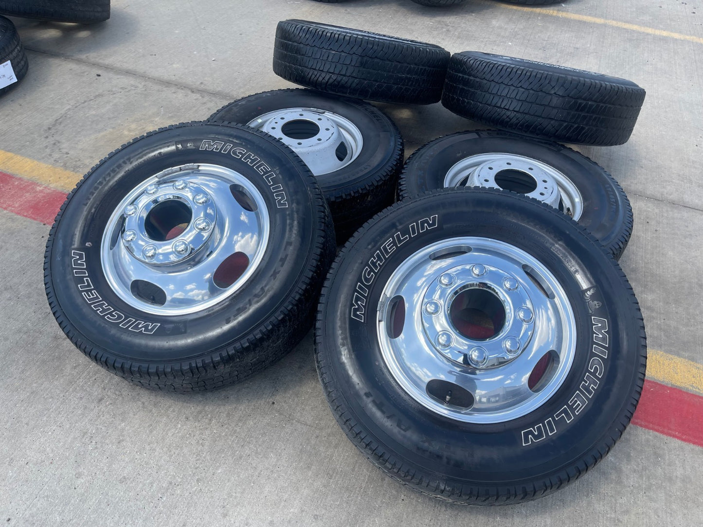 17" Ford F-350 Dually OEM 3618 3619 rims wheels SET tires Michelin LTX A/T2