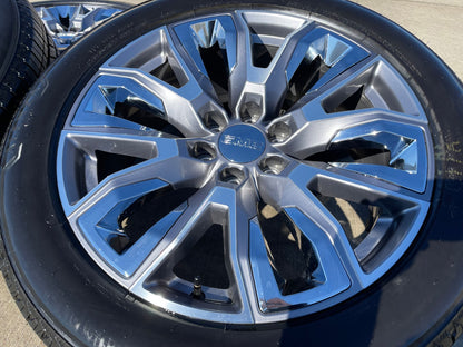 22" GMC Yukon Chevy Tahoe Escalade OEM chrome 95513 14134 wheels rims tires SET