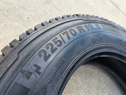 (1) 225/70/19.5 Continental Conti Hybrid HD3 tire 225/70r19.5 LT 14 PLY