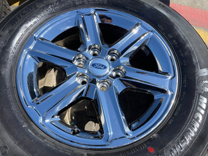 18" Ford F-150 Lariat OEM 10613 95922 CHROME rims wheels Expedition MICHELIN NEW