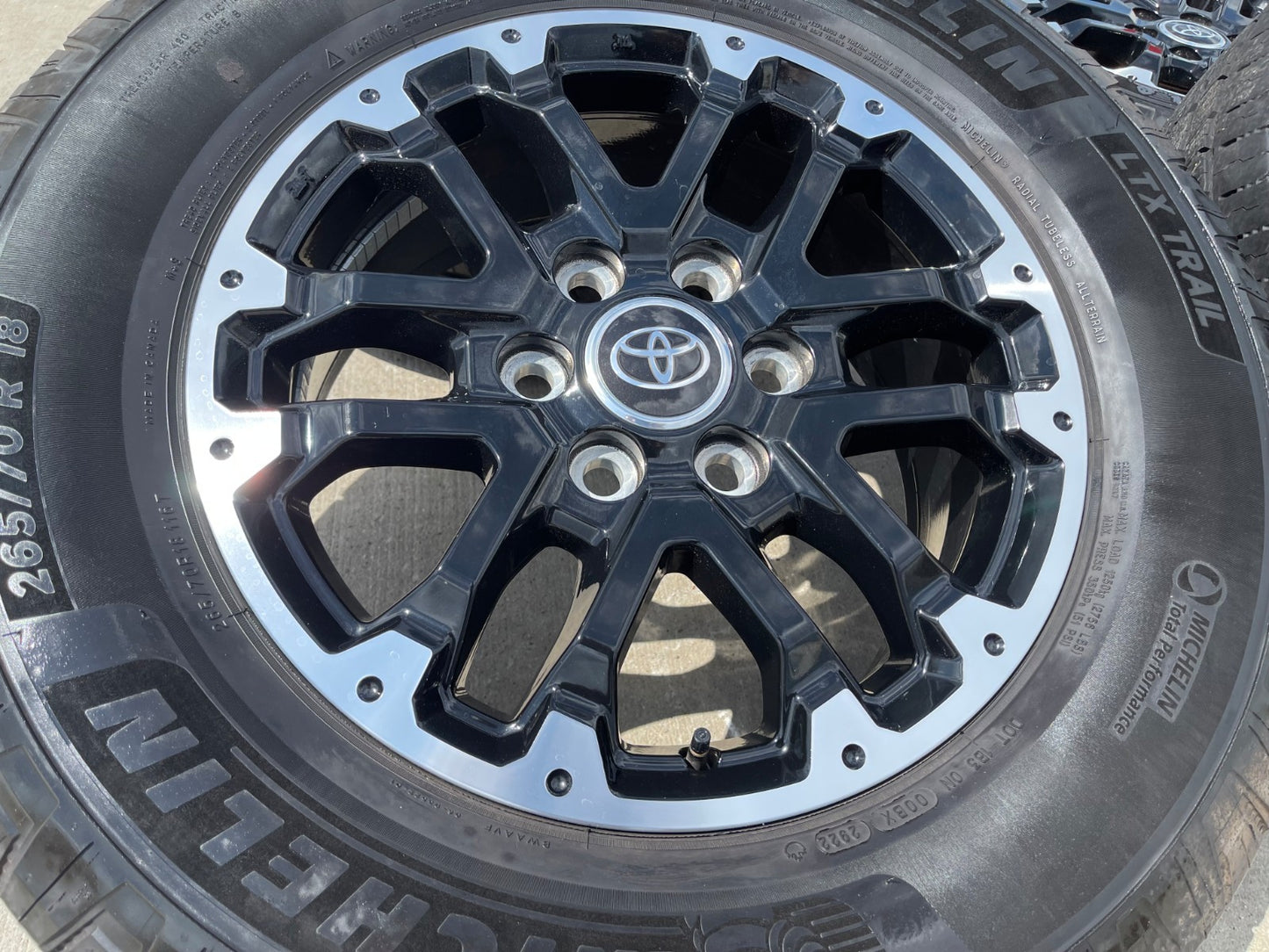 18" Toyota Tundra TRD OEM black wheels rims 75273 Sequoia SET MICHELIN